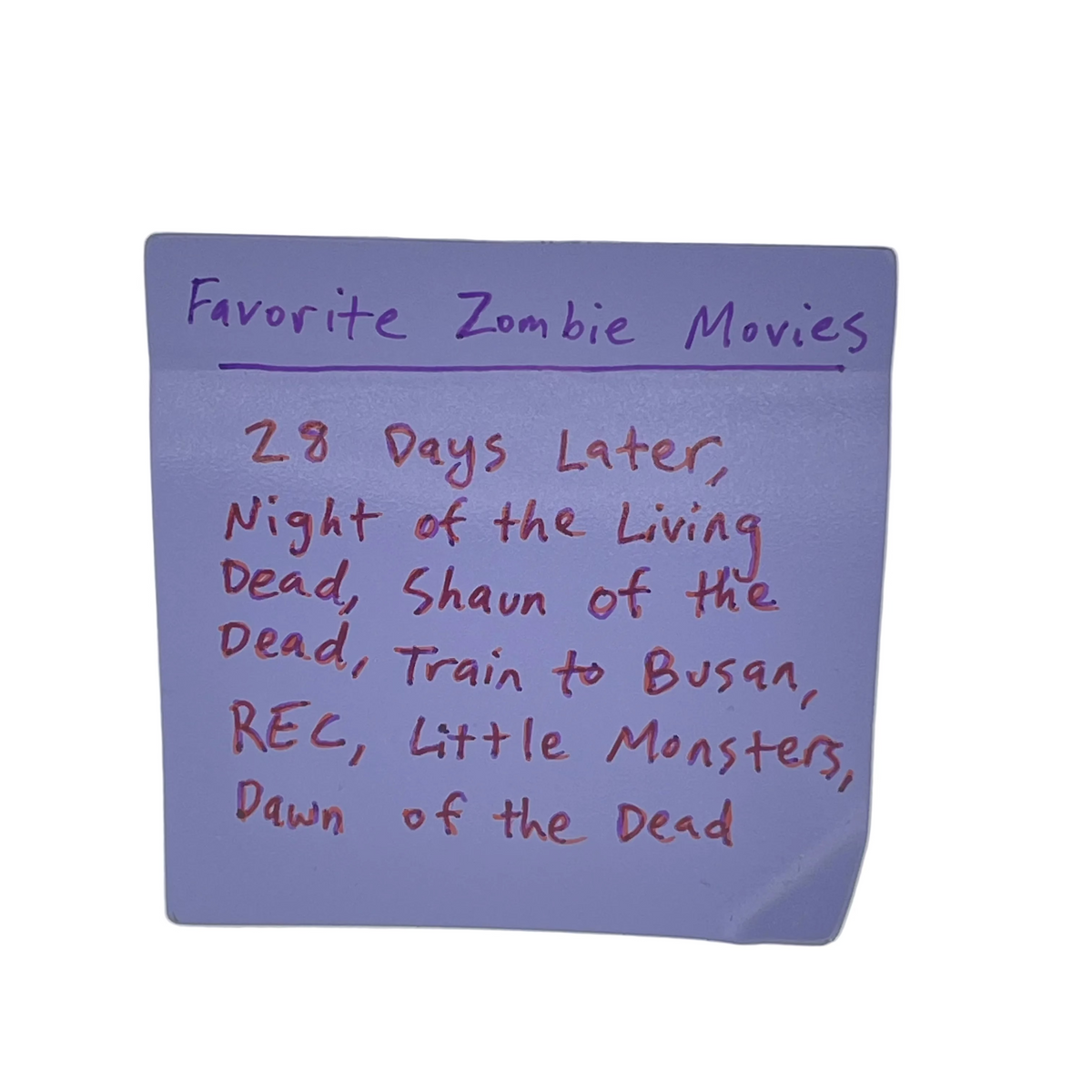 STUART LANTRY / Post-It Notes: Zombie Movies — OPEN EDITIONS